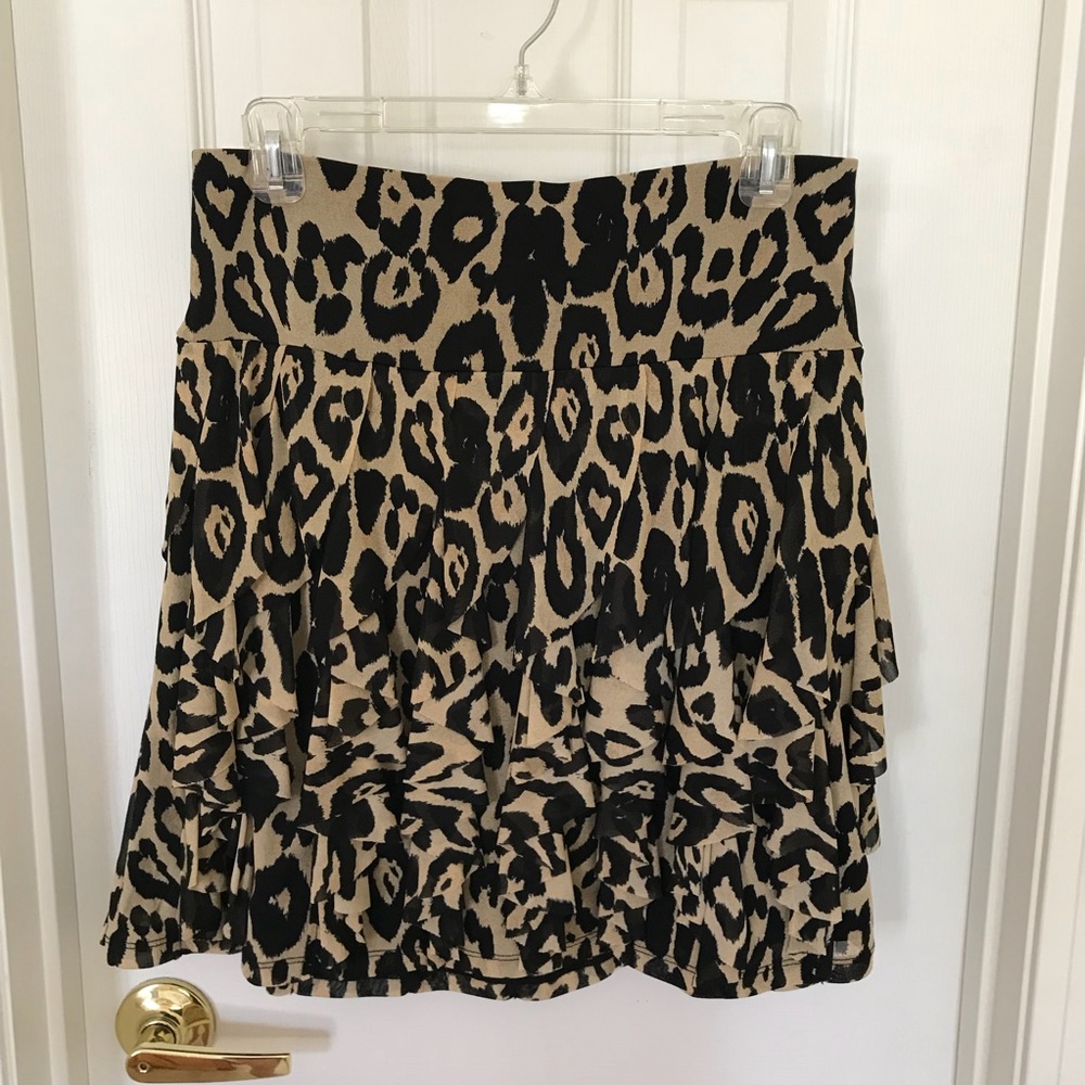 INC Leopard Print Skirt